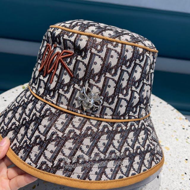 Dior男女同款帽子 迪奧經典老花漁夫帽遮陽帽  mm1290